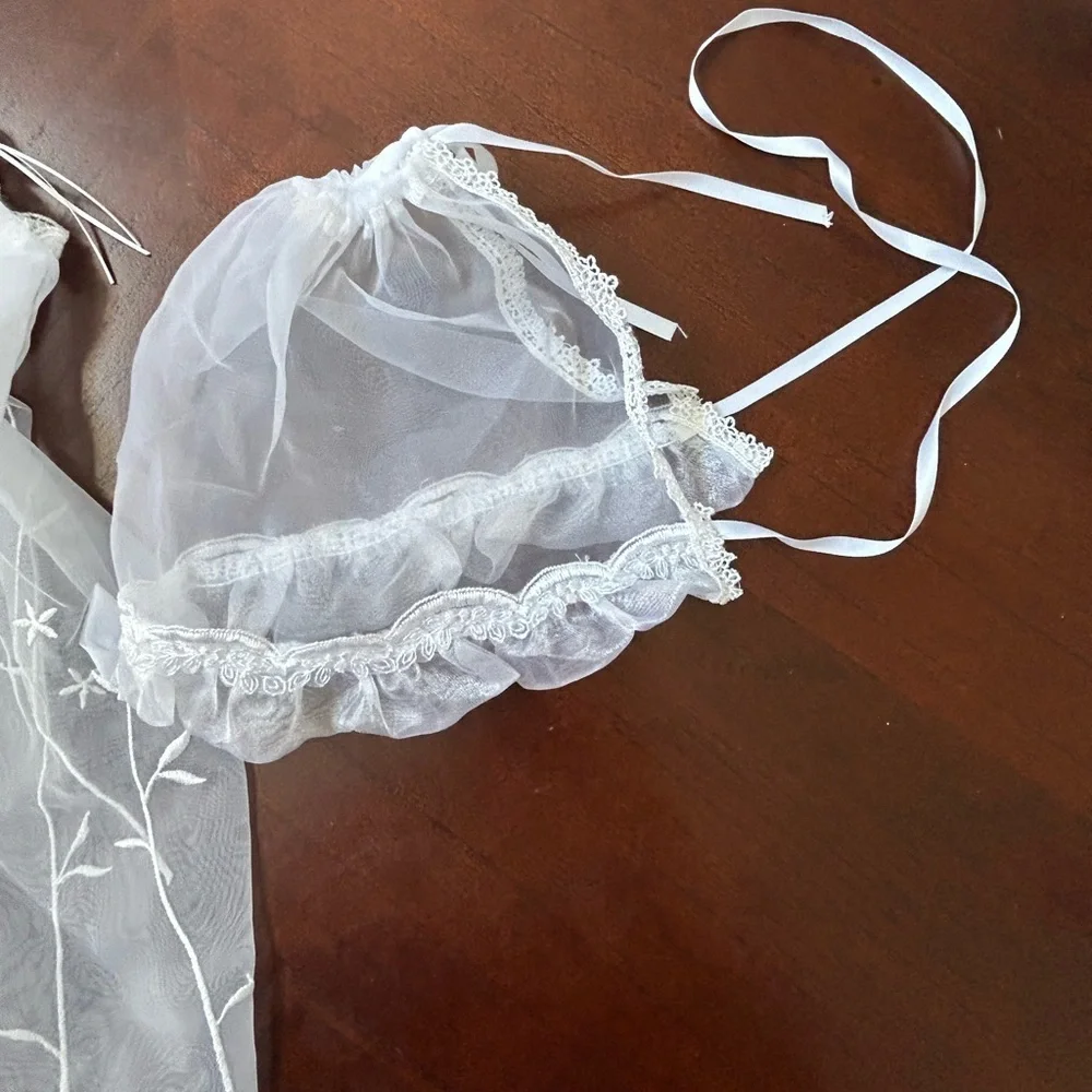 SABALAND Elegant White Lace Kids Costume  SIZE XL